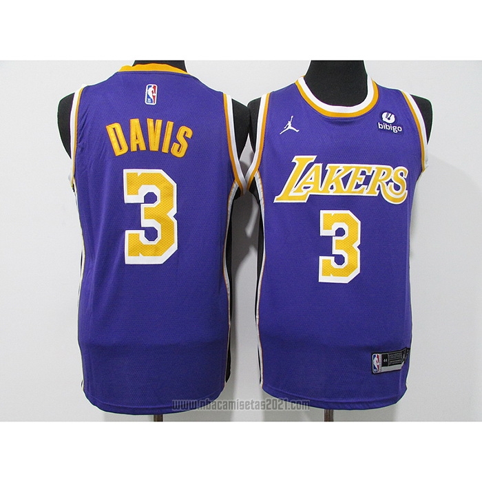 Camiseta Los Angeles Lakers Anthony Davis #3 Statement 2021-22 Violeta